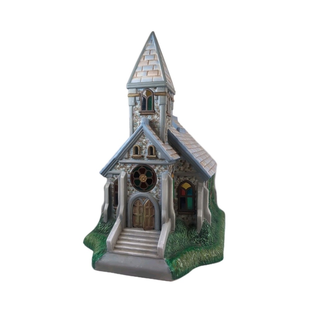 Partylite Olde World Village #2 Church P7321 Christmas Tealight Candle Holder - Picture 1 of 14